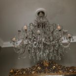 Spectacular glass tiered chandelier W 120cm H 120 cm