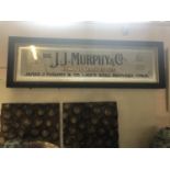 JJ MURPHYS Cork advertising mirror W 170 H 54