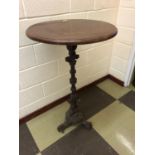 Tall Victorian style cast iron bar table W 60cm H 112cm