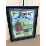The Coulin Irish whiskey advertisement, C. Smyth & Co, Dundalk W 53cm H 66cm