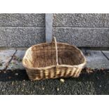 Large wicker basket W 110cm D 70cm
