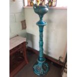 Burmantoff's 19th century fire glazed lamp W 45cm H 150cm