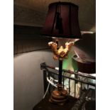 Decorative black and gold occasional lamp H 85cm