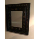 Painted Asian design mirror
