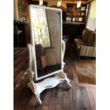 Victorian cheval mirror, painted W 90 cms H 180cms