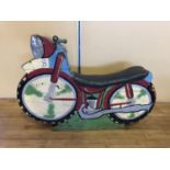 Early 20th Century fairground painted motorbike