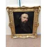 Portrait of a gentleman in ornate gilt frame W 59cm H 68cm