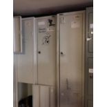 Set of 3 security lockers W 30cm H 128cm D 30cm