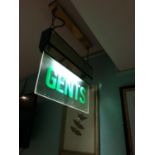 Gents and lady's toilet sign W 42cm H 53cm