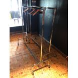 2 Chrome Coat Rails W 155cm H 155cm