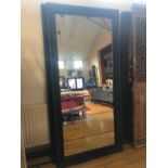 Large carved oak rectangular mirror W 120cm H 250cm