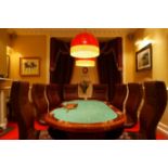 Ex Silks Casino Earlsford Terrace : Stunning ABBIATI hand crafted mahogany poker table with all