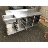 Undercounter stainless glass & tray holder W 180 H 70 D 63