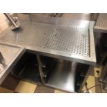 Double under counter stainless glass tray holder with drip trays W112 cms H 78cms D 60cms