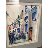 Watercolour Lucy Charles "Kildare Street" W30cms H 39cms