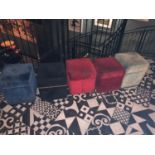 6 various pouffes