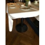 2 metal base bar tables