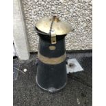 Dublin made brass and metal milk can W 50cm H 90cm