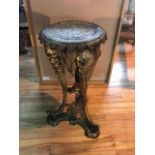 Quality cast iron Oriental design centre stand W50cm H 75cm