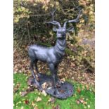 Cast iron life size stag W 120 H 142cms D 60cms