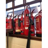 Large collection of fire extinguishers (24)