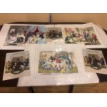 Good collection of antique coloured prints