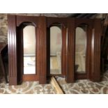Mahogany bar back containing mirrors (not on site) W 188cm H 135cm D 22cm
