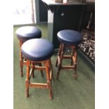 Set of four traditional style bar stools W 42cm H 80cm