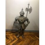 Metal suit of armour W 55cm H 140cm