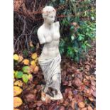 Stone figure of "Venus de Milo" W 35cms H 125cms D 35 cms