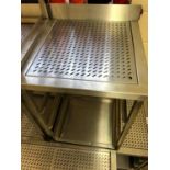 Set of 3 stainless undercounter tray holders, with drip trays W 60 H 80 D 62