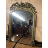 Victorian gilt over mantle mirror W 154 H 210