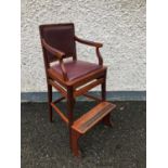 Hand crafted mahogany Pitman chair