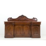 English Victorian mahogany sideboard.19th century