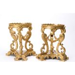 Pair of chiseled and gilded bronze tripod.19th c.