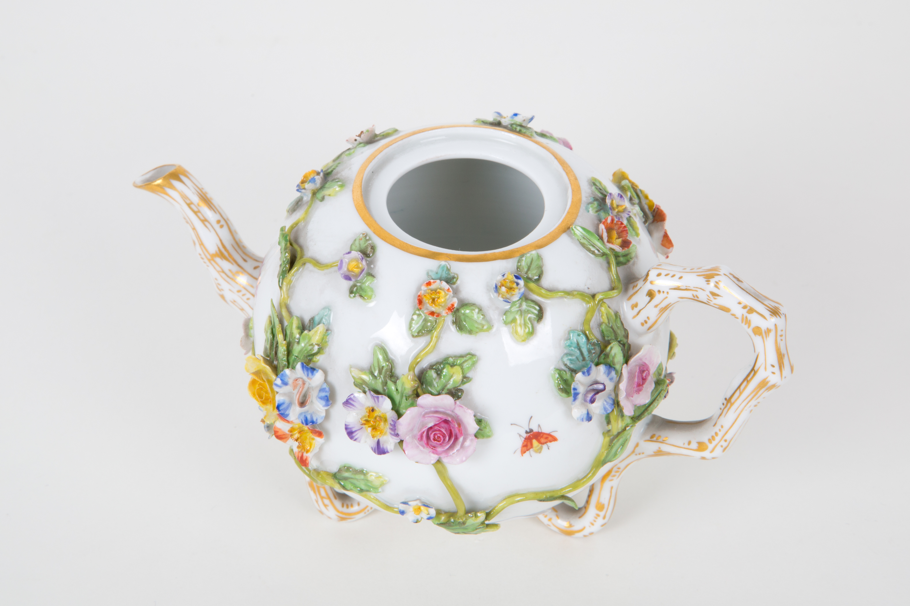 MEISSEN porcelain small teapot. 19th century - Image 2 of 3