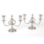 Pair of 800 silver candelabra, g 1090 ca. overall