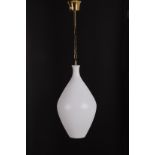 White satin glass chandelier. '50s
