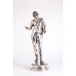 Finely chiseled 800 silver sculpture. Naples