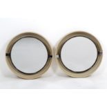 ALLIBERT. Two round backlit and tilting mirrors
