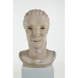 TOBIA VESCOVI. Plaster sculpture. Signed