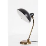 STILNOVO (Attr.). Black enameled metal table lamp