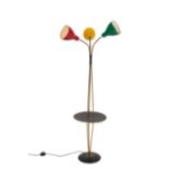 Three lights floor lamp in brass. '60s