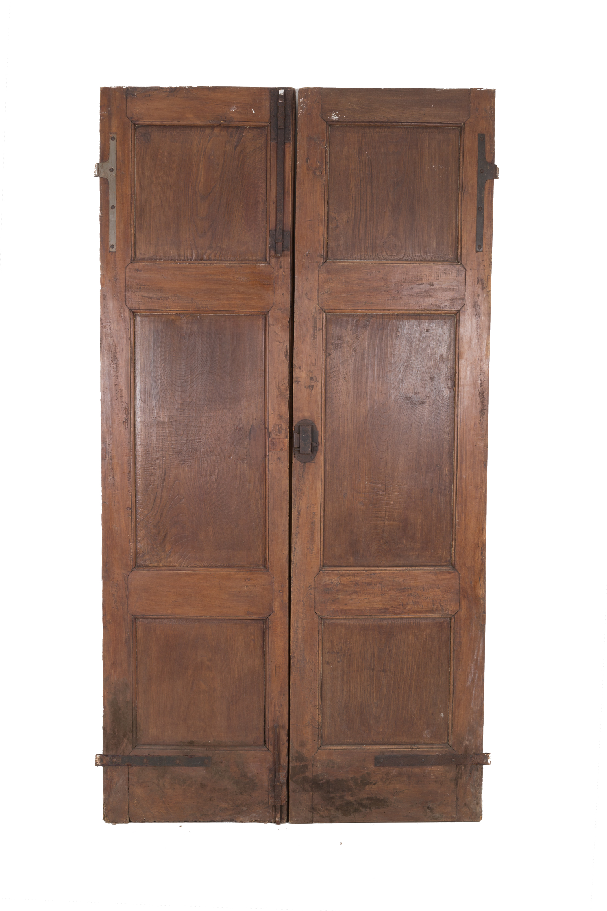 Double-leaf door in oak with coeval irons. 18th c - Image 5 of 5
