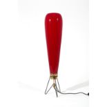 Italian red glass lamp. '60s