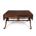 English writing desk with mahogany side flaps