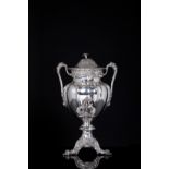 Embossed and chiseled Sheffield samovar