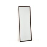 Italian rectangular teak mirror. '70s