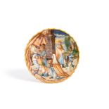 Historiated majolica crespina. 16th century