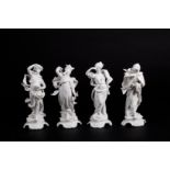 Four CAPODIMONTE porcelain figurines. 19th c.